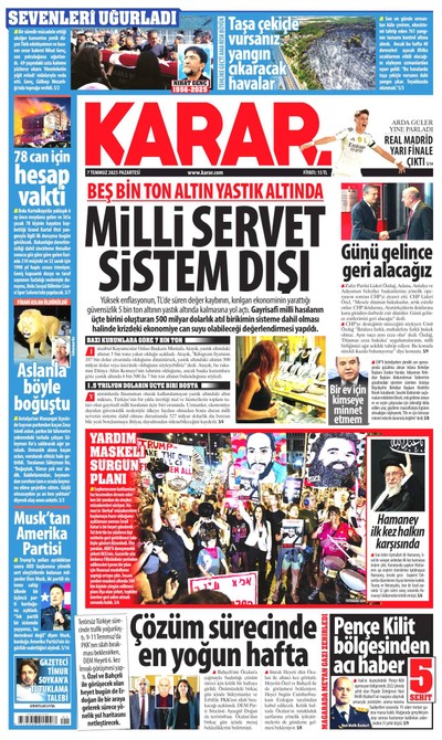 Karar Gazetesi Manşeti