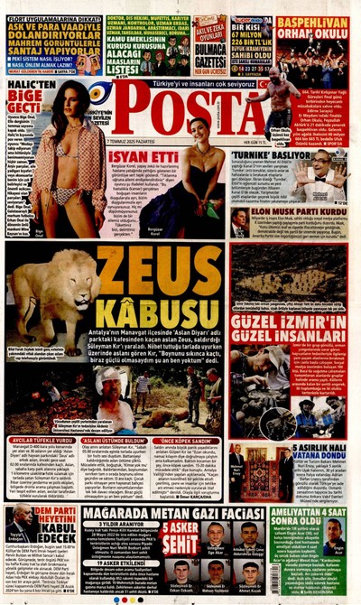 Posta Gazetesi Manşeti